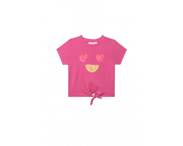 SOMEONE : T-shirt met smiley van pailletten