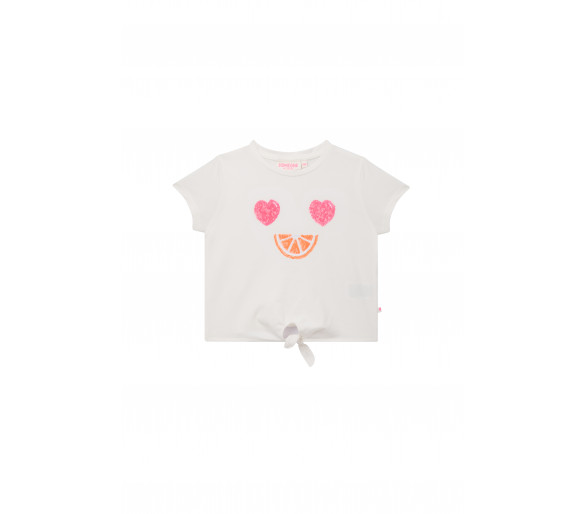 SOMEONE : T-shirt met smiley van pailletten