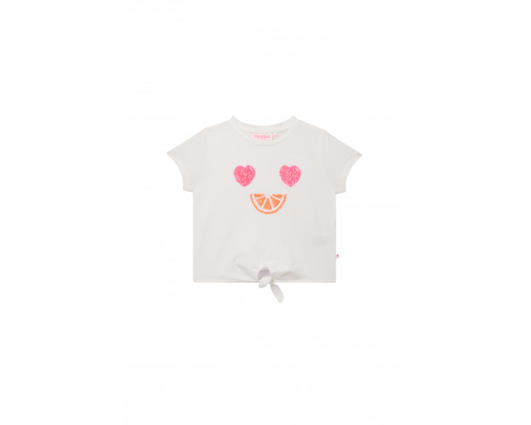 SOMEONE : T-shirt met smiley van pailletten