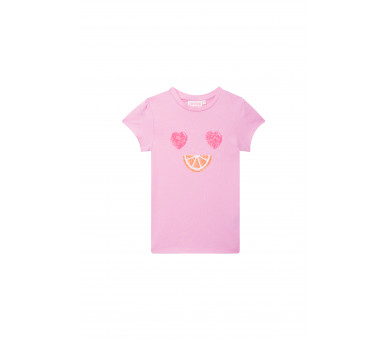 SOMEONE : T-shirt met smiley in pailletten