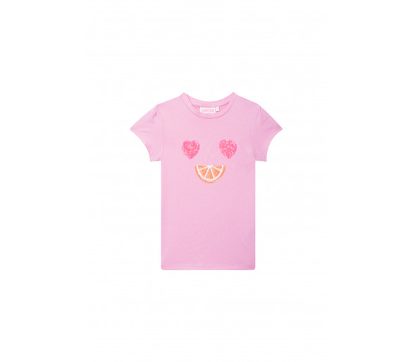 SOMEONE : T-shirt met smiley in pailletten