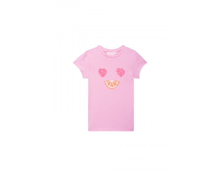 SOMEONE : T-shirt met smiley in pailletten