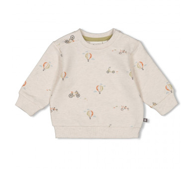 FEETJE : Sweater AOP - Mini Adventurer OffwhiteMel