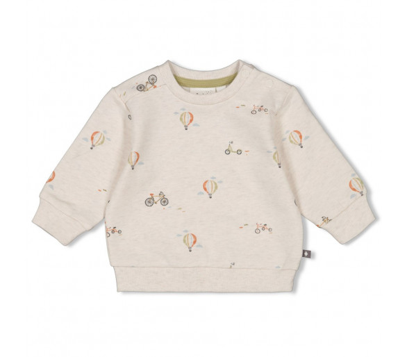 FEETJE : Sweater AOP - Mini Adventurer OffwhiteMel