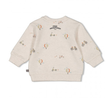 FEETJE : Sweater AOP - Mini Adventurer OffwhiteMel