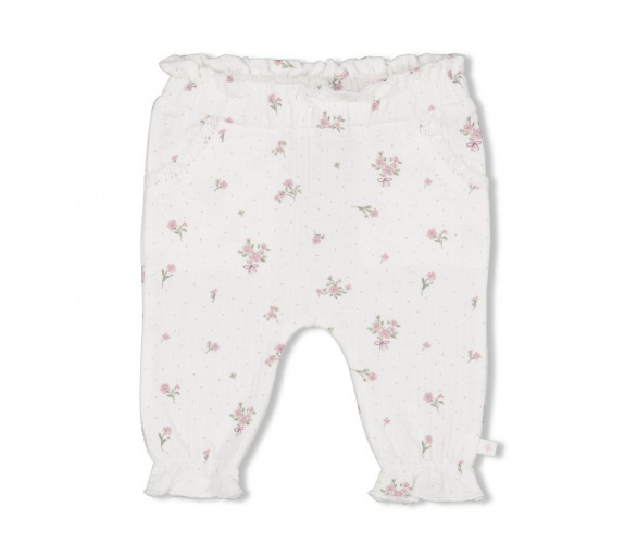 FEETJE : Trousers AOP - Blossom Offwhite