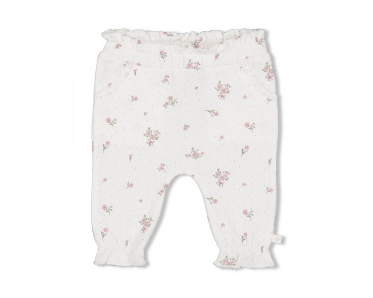 FEETJE : Trousers AOP - Blossom Offwhite