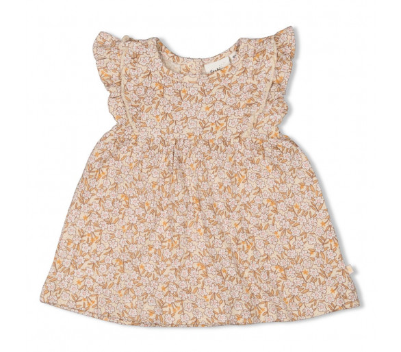 FEETJE : Dress frills AOP - Flower Field Cream