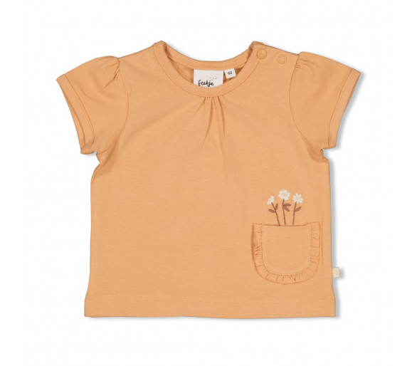 FEETJE : T-shirt - Flower Field Apricot