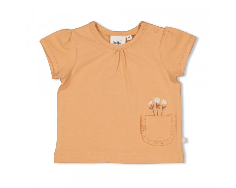 FEETJE : T-shirt - Flower Field Apricot