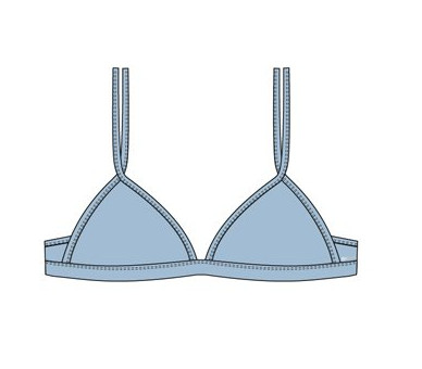 Girls padded triangle angel fa