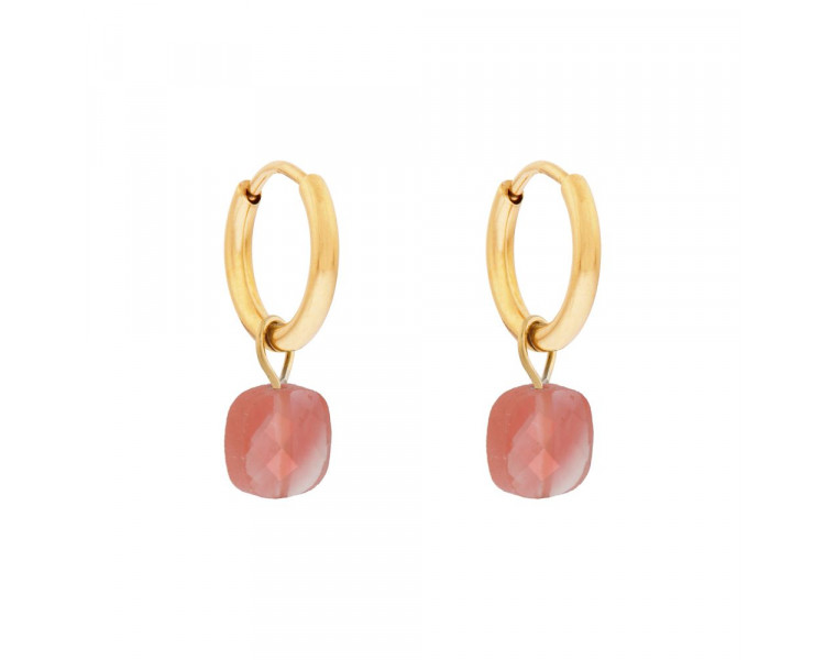 EARRINGS SMALL WITH PENDANT LIGHTNING - GOLD EARRINGS SMALL WITH PENDANT LIGHTNING - GOLD