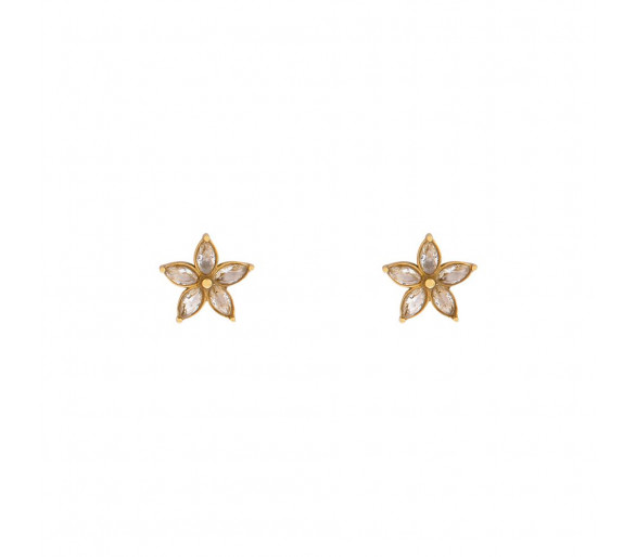 Stud oorknopjes steentjes bloem