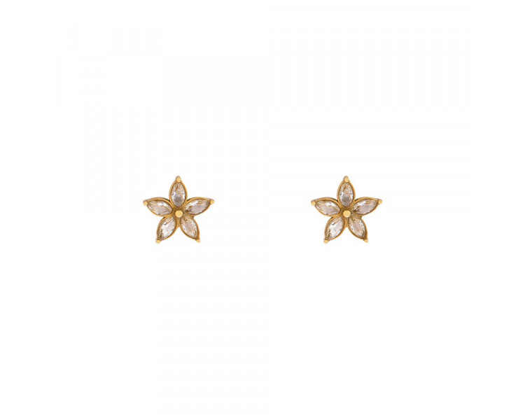 Stud oorknopjes steentjes bloem Stud oorknopjes steentjes bloem