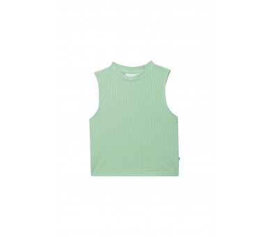 SOMEONE : Cropped top met kleine opstaande kraag