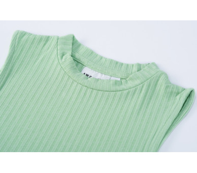SOMEONE : Cropped top met kleine opstaande kraag