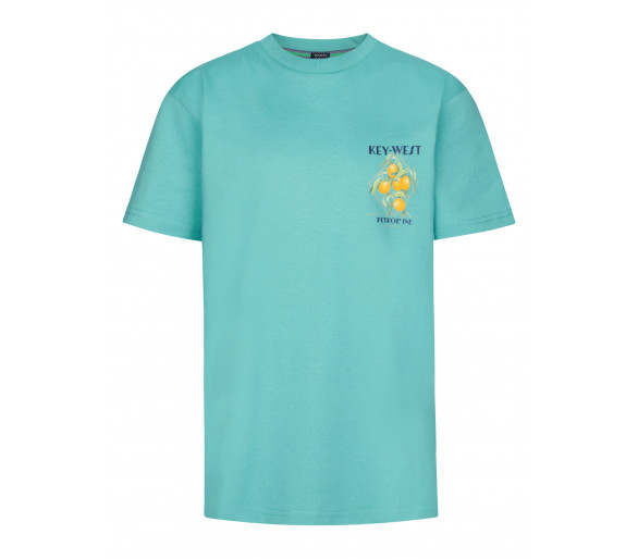 PETROL : Boys T-Shirt SS Classic Print Aqua Green