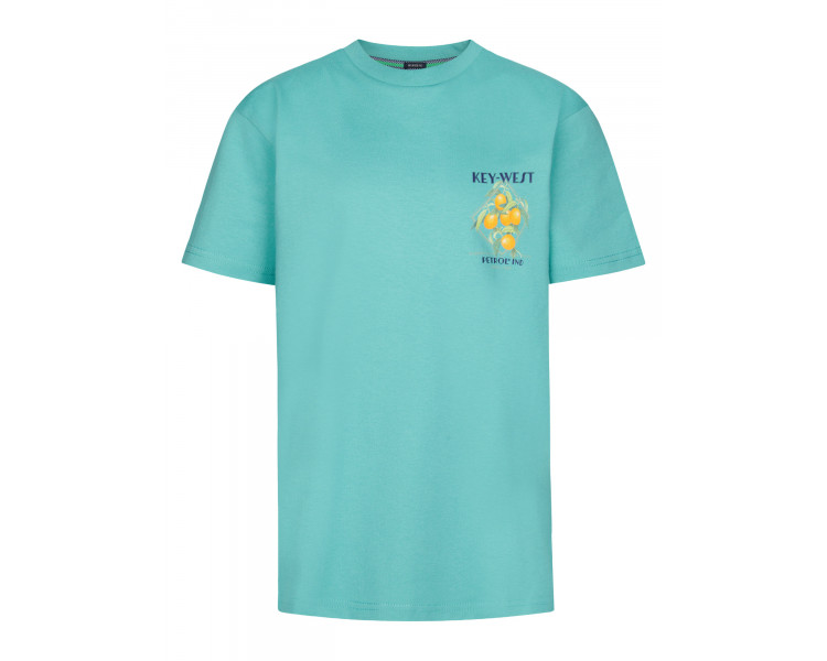 PETROL : Boys T-Shirt SS Classic Print Aqua Green