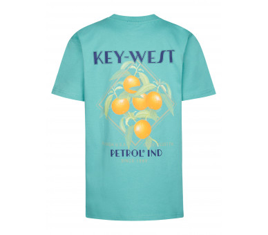 PETROL : Boys T-Shirt SS Classic Print Aqua Green