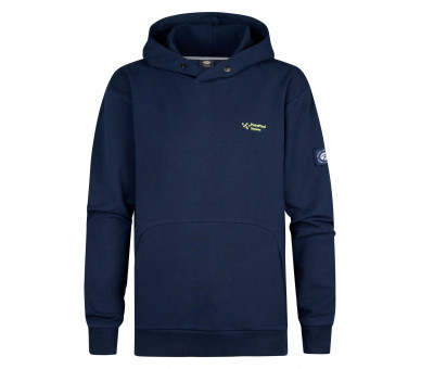 PETROL : Hoodie met print voor- en achteraan