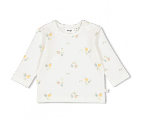 FEETJE : T-shirt à manches longues AOP - Picnic Party Offwhite