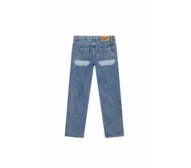 SOMEONE : Rechte jeansbroek met steekzakken