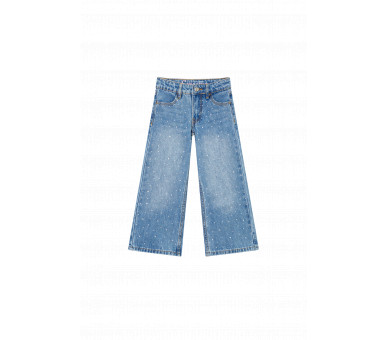 SOMEONE : Jeansbroek met strass-steentjes