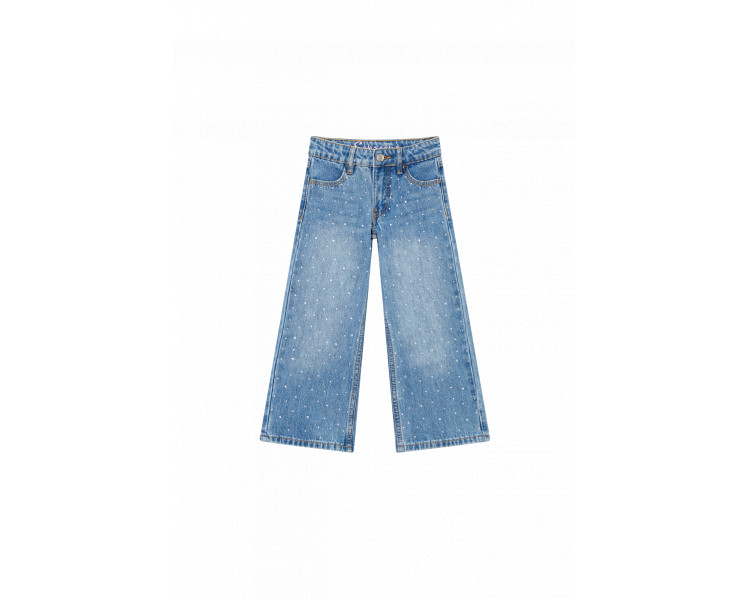 SOMEONE : Jeansbroek met strass-steentjes