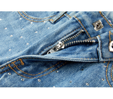 SOMEONE : Jeansbroek met strass-steentjes