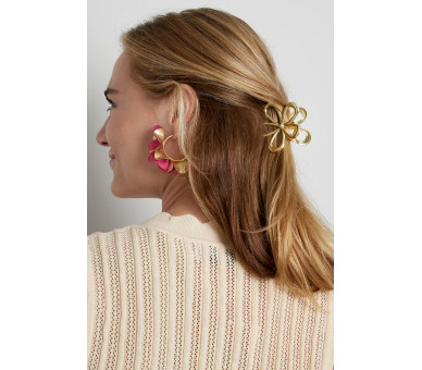 Haarclip flower power - Goud kleur