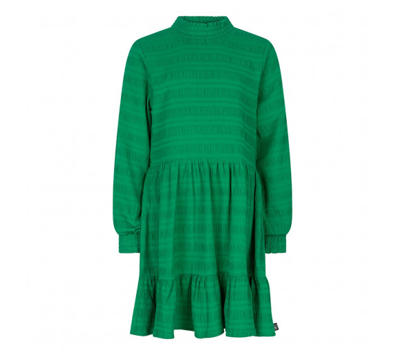INDIAN BLUE : Dress LS Seersucker Grass Green