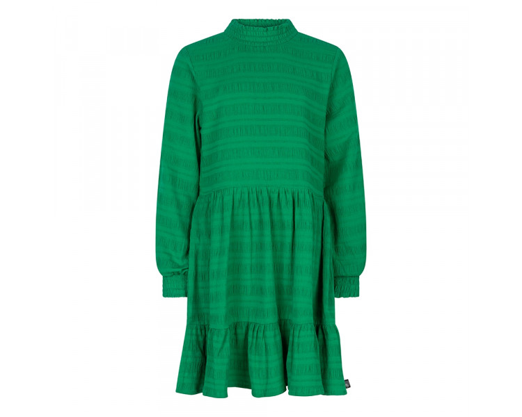 INDIAN BLUE : Dress LS Seersucker Grass Green
