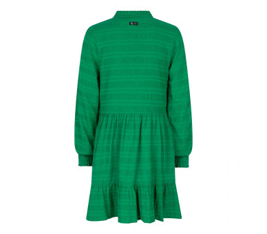 INDIAN BLUE : Dress LS Seersucker Grass Green