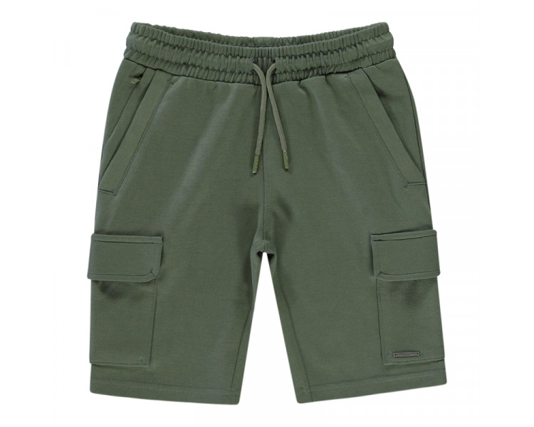CARS : Losse cargoshort in sweat stof