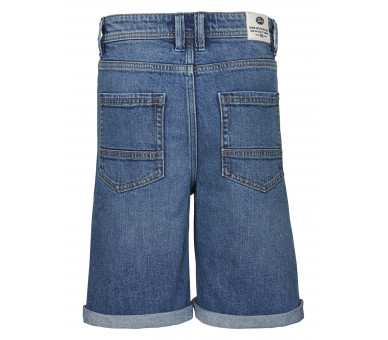 PETROL : Langere losse jeansshort