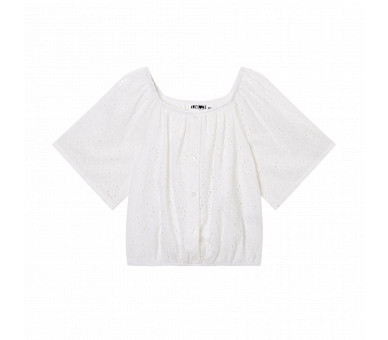 SOMEONE : Chemise en broderie anglaise