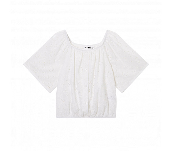 SOMEONE : Chemise en broderie anglaise