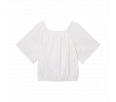 SOMEONE : Chemise en broderie anglaise