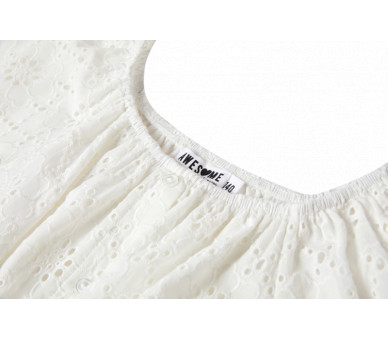 SOMEONE : Chemise en broderie anglaise