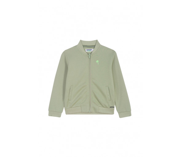 SOMEONE : Cardigan bomber avec broderie sur la poitrine