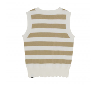 INDIAN BLUE : Knitted Singlet Striped