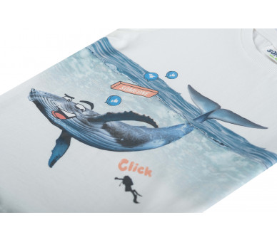 SOMEONE : T-shirt met walvisprint