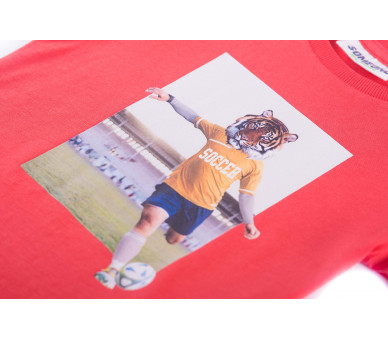 SOMEONE : T-shirt met tijgervoetbalprint