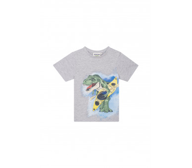 SOMEONE : T-shirt met een kanon-dino-print