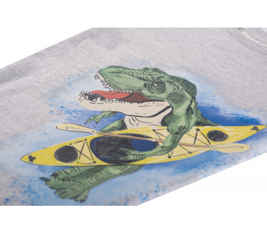 SOMEONE : T-shirt met een kanon-dino-print