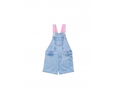 SOMEONE : Jeans overall met bloemenborduurwerk