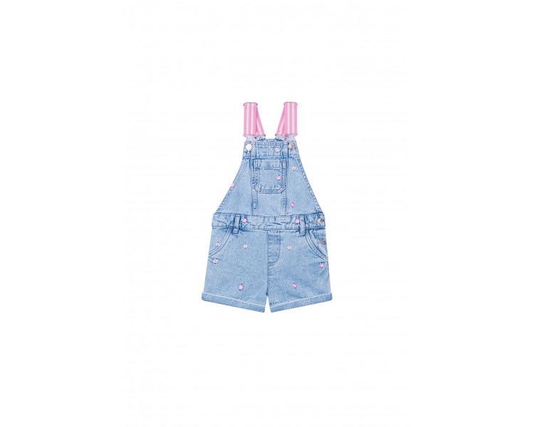 SOMEONE : Jeans overall met bloemenborduurwerk