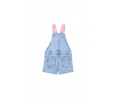SOMEONE : Jeans overall met bloemenborduurwerk