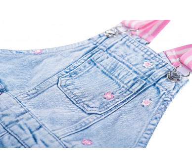 SOMEONE : Jeans overall met bloemenborduurwerk