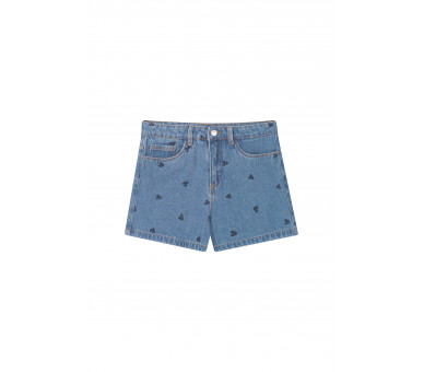 SOMEONE : Short met all-over kersenborduurwerk